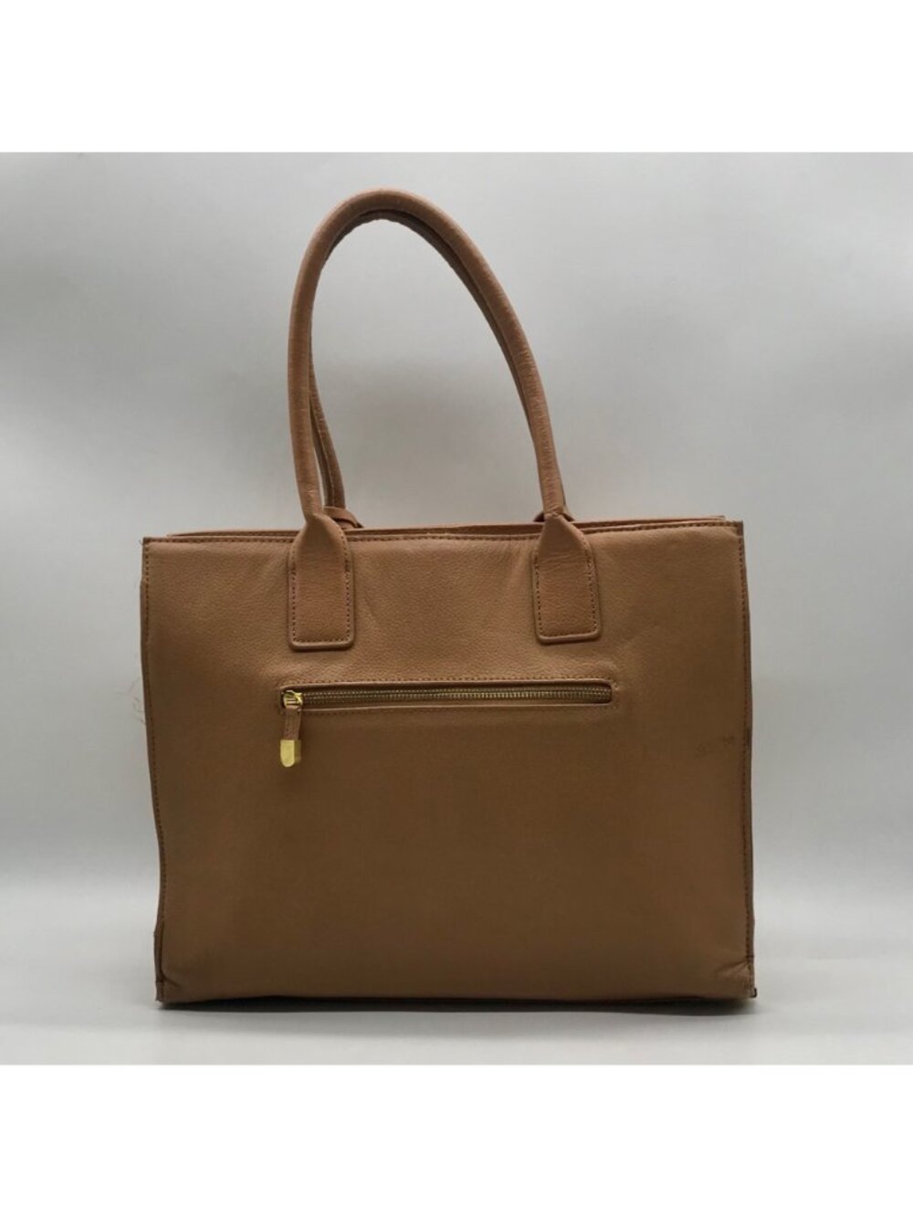 Joy & Iman Tan Leather Tote Bag - Picture 2 of 11